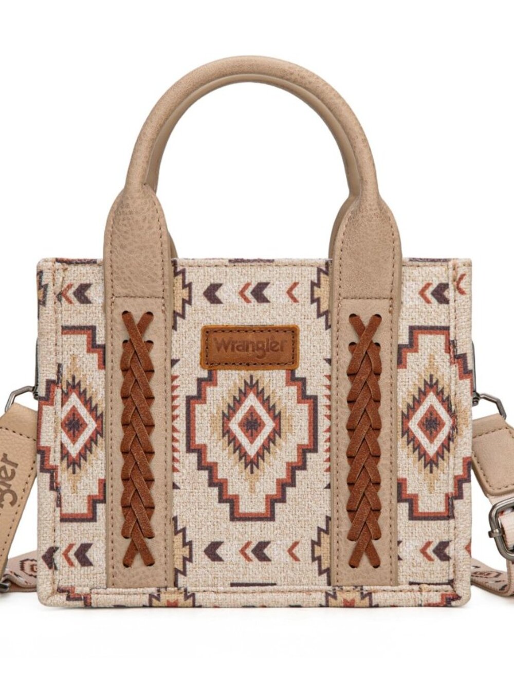 Wrangler Mini Aztec Tote Bag for Women Boho Small Top Handle Purse with